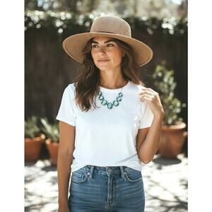 Wallaroo Victoria Fedora Straw Hat Wide Brim Lined Interior Tan Brown